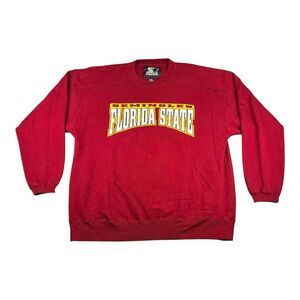 Vtg 90s Starter Florida State Seminoles Sweatshirt Red Size XL Double‎ Sided